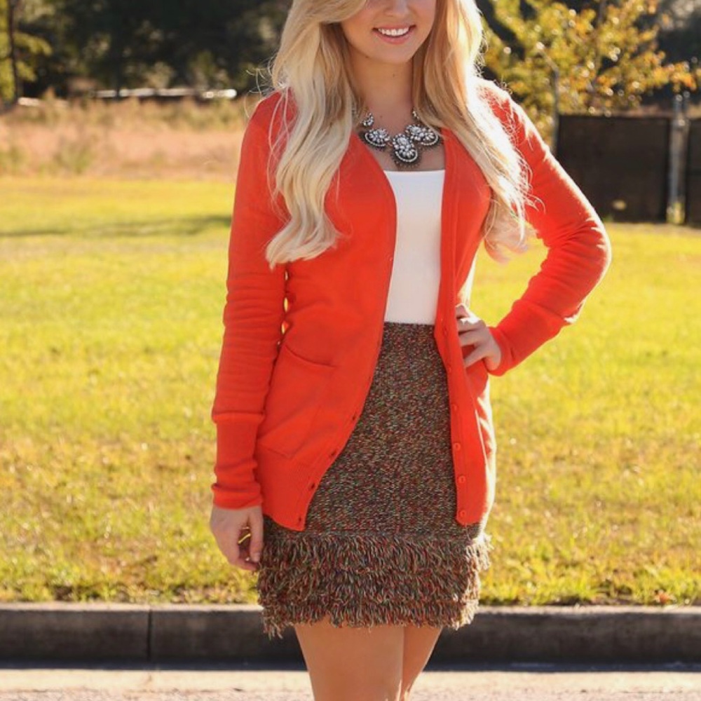 [Hem & Thread] Knit Fringe Skirt